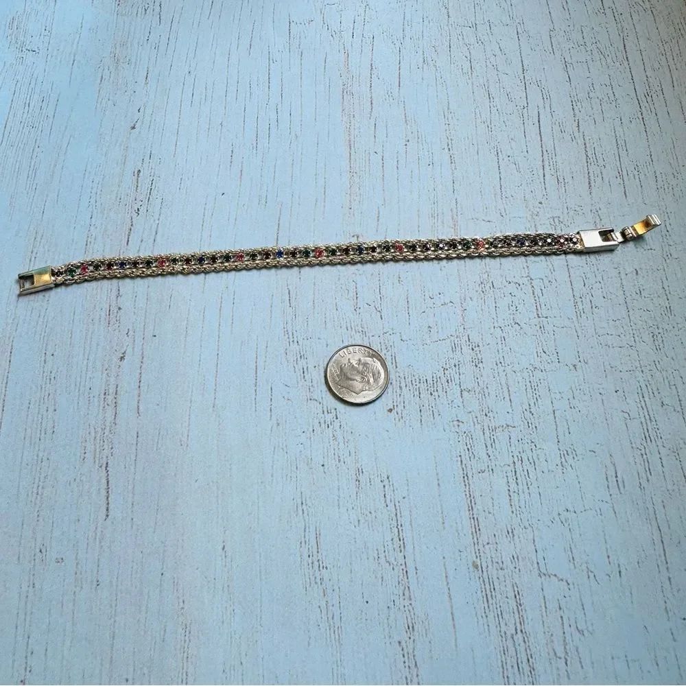 Silver Colorful Crystal Bracelet‎